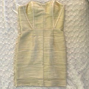 Hailey Logan by Adrianna Papell ivory sweetheart strapless dress